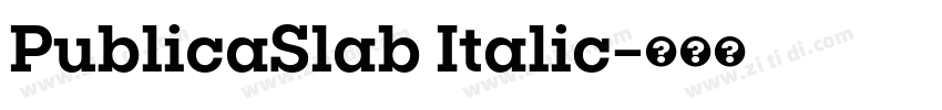 PublicaSlab Italic字体转换